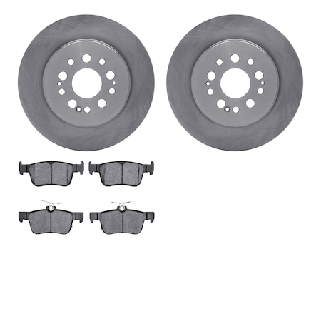 Dynamic Friction Company Rear Brake Rotors with 5000 Advanced Brake Pads 6502-59498